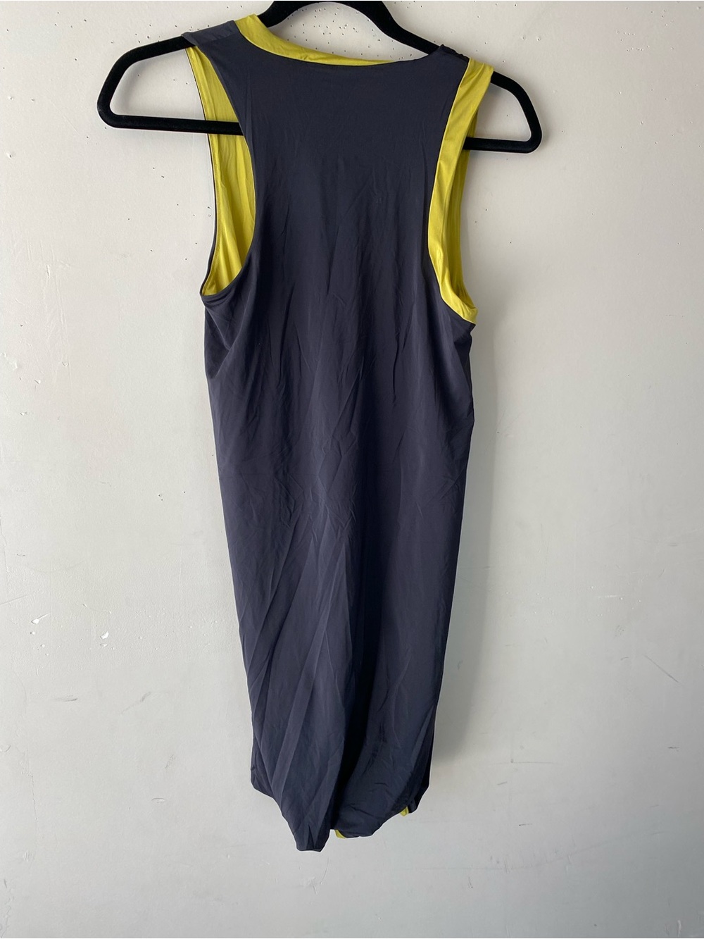 NWT Alexander Wang.T Reversible Sleeveless Swim Jersey Dress Charcoal Lime Small - Picture 5 of 13